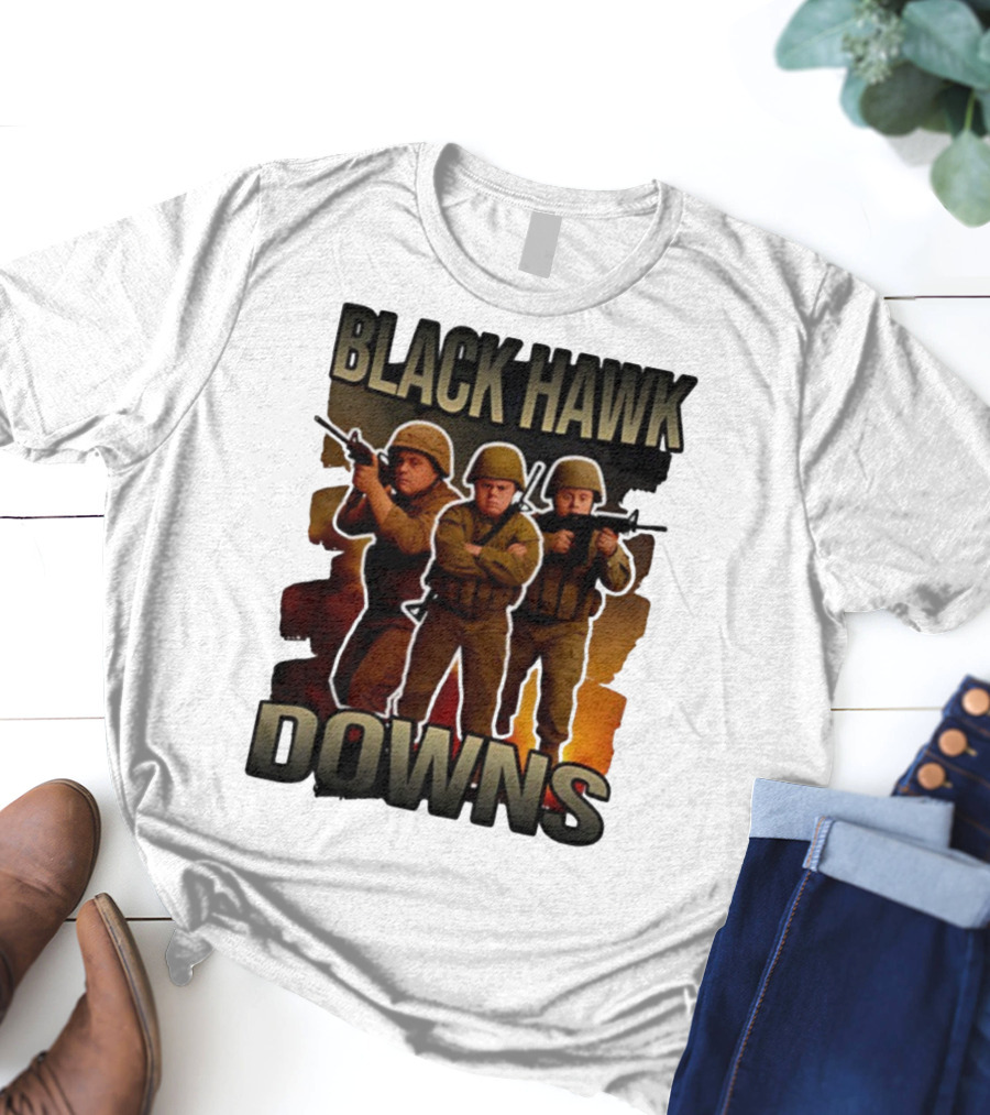 Black Hawk Downs Movie Parody Soldiers T-Shirt