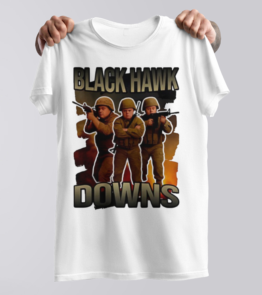 Black Hawk Downs Movie Parody Soldiers T-Shirt