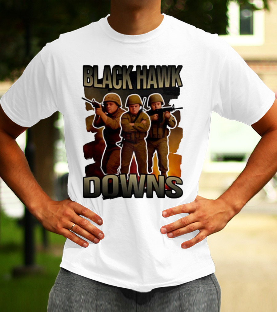 Black Hawk Downs Movie Parody Soldiers T-Shirt
