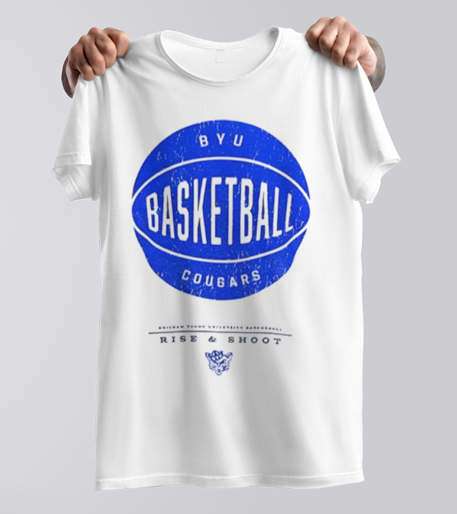 BYU Cougars Rise And Shoot Basketball Brigham Young University T-Shirt