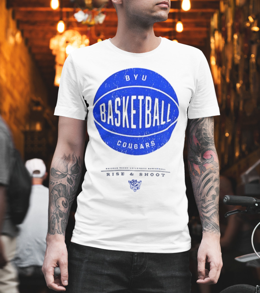 BYU Cougars Rise And Shoot Basketball Brigham Young University T-Shirt