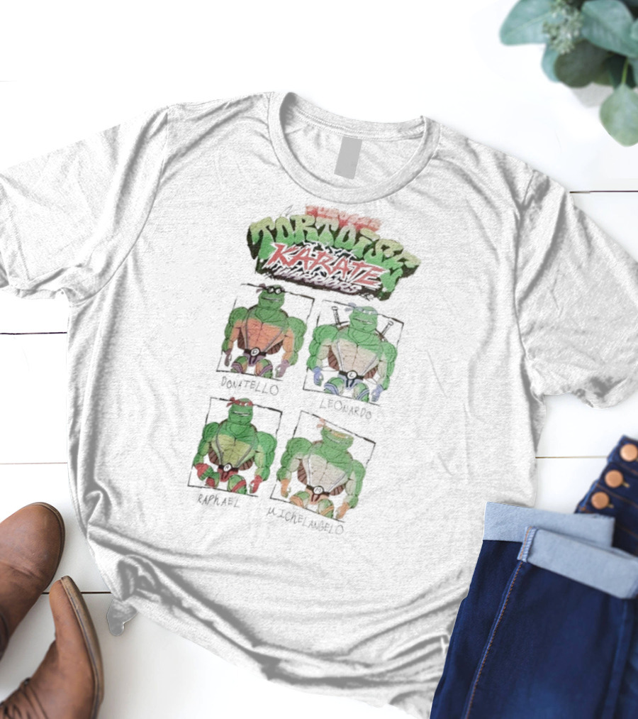 Super Tortoise Karate Donatello Leonardo Raphael Michelangelo T-Shirt