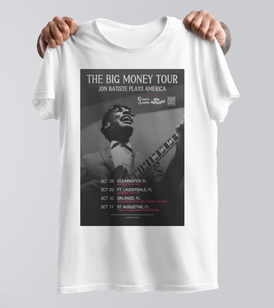 The Big Money Tour Jon Batiste Plays America October 2025 Florida Concert Dates T-Shirt