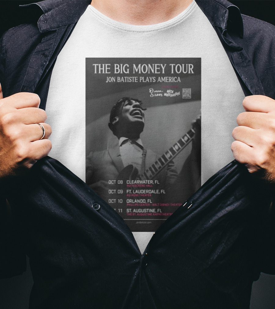 The Big Money Tour Jon Batiste Plays America October 2025 Florida Concert Dates T-Shirt