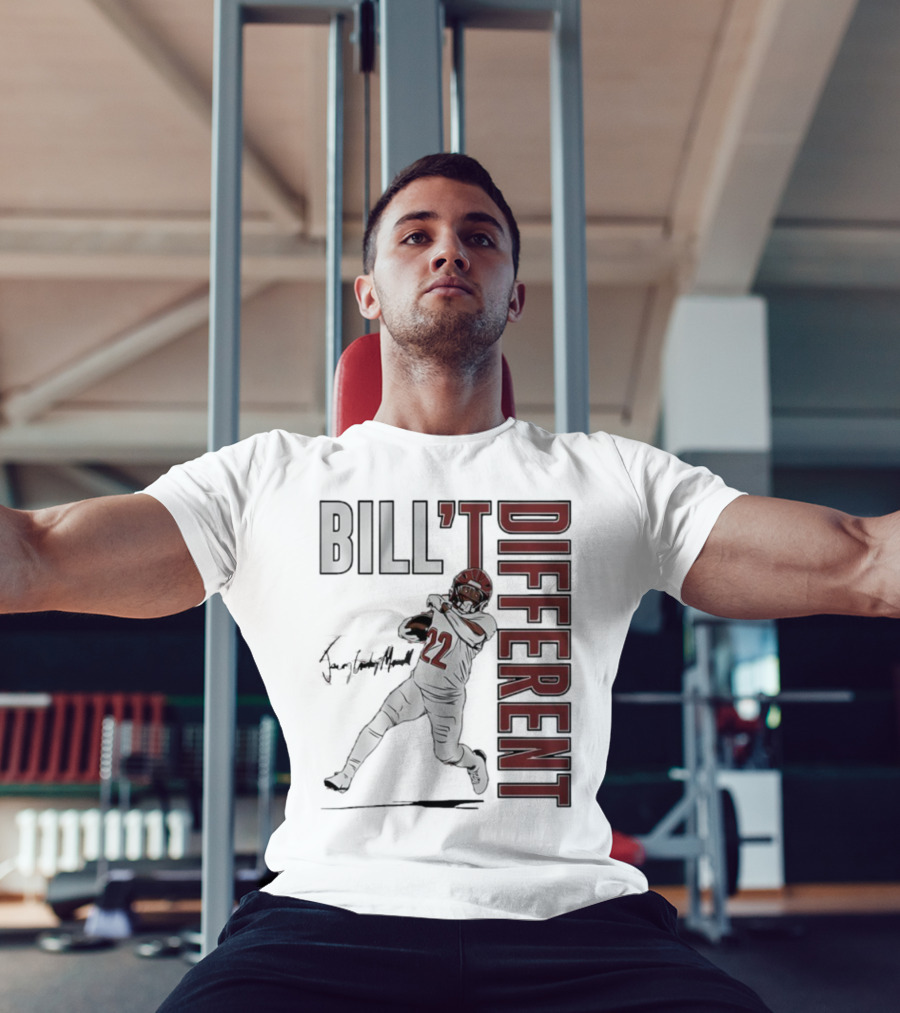 Jacory Croskey-Merritt Bill’t Different Number 22 Football Signature T-Shirt