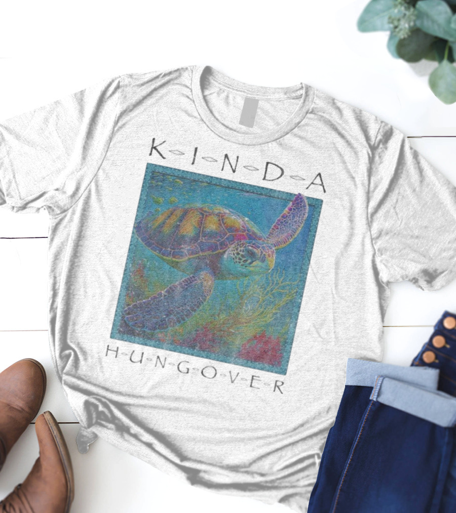 Kinda Hungover Turtle Ocean Scene T-Shirt