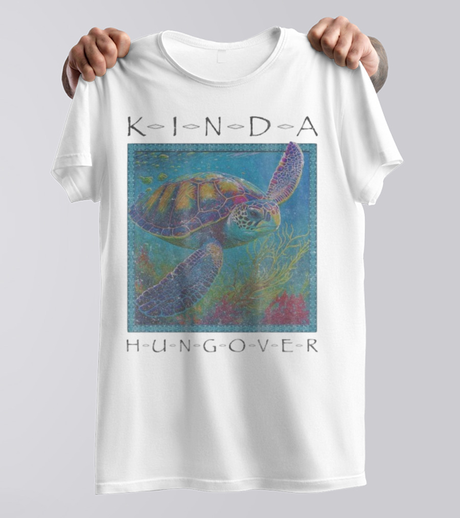 Kinda Hungover Turtle Ocean Scene T-Shirt