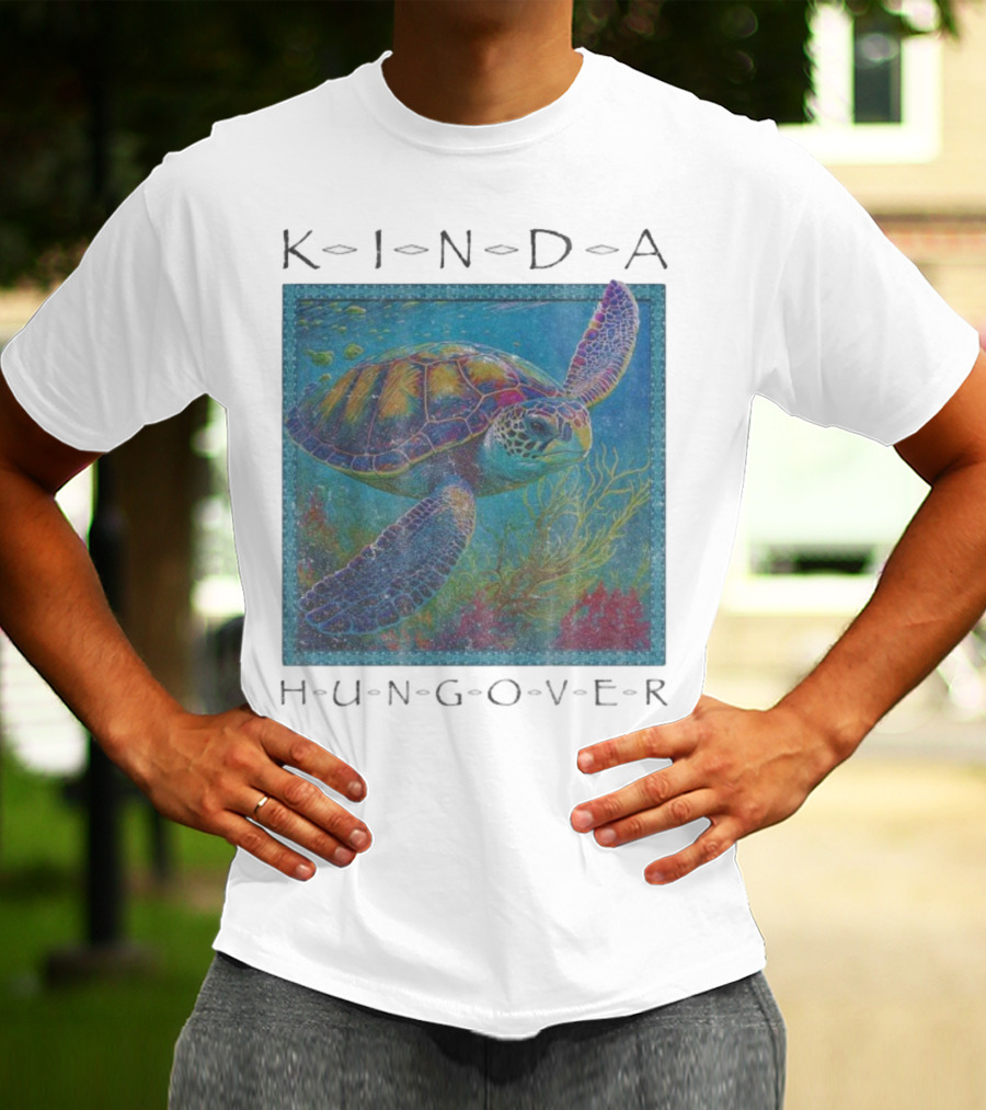 Kinda Hungover Turtle Ocean Scene T-Shirt