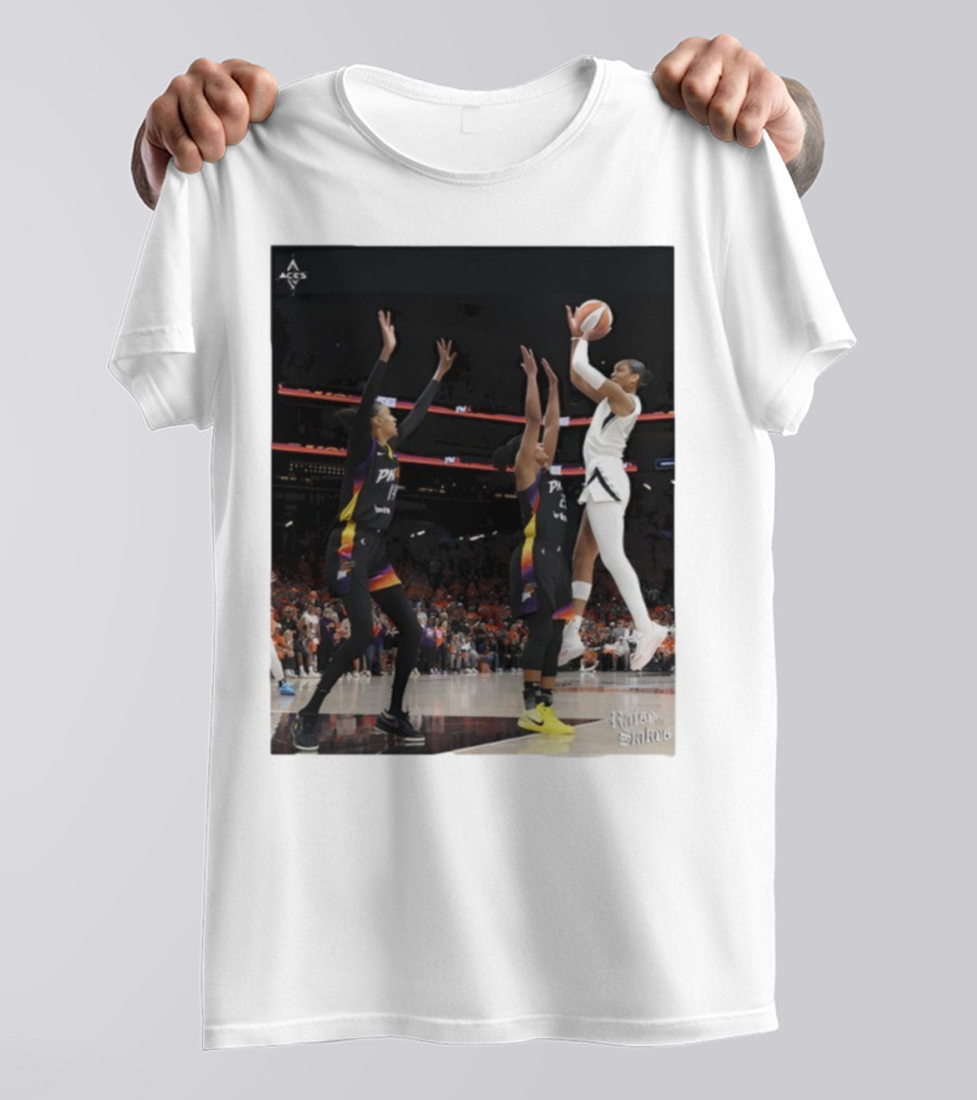 Las Vegas Aces Hang It In The Louvre Basketball Action Shot T-Shirt
