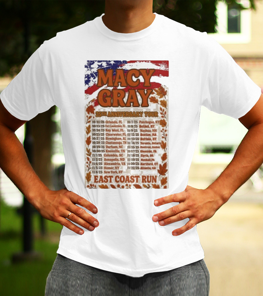 Macy Gray 25th Anniversary Tour 2025 East Coast Run Dates T-Shirt