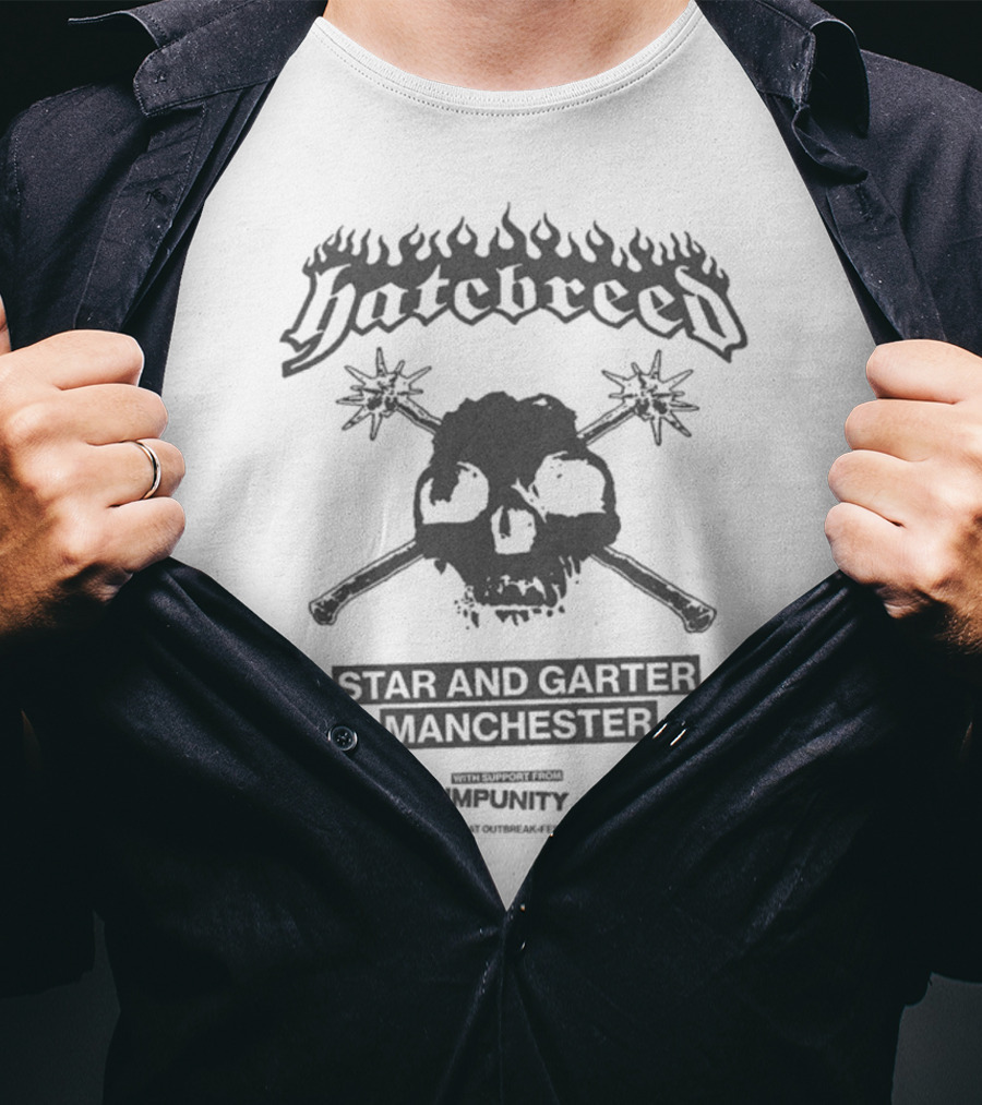 Hatebreed Star And Garter Manchester Event October 14th 2025 T-Shirt