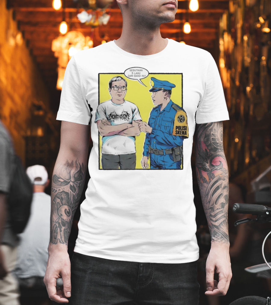 Polisi Skena Sebutkan 3 Lagu Dari Band Ini Meme Comic Interaction T-Shirt