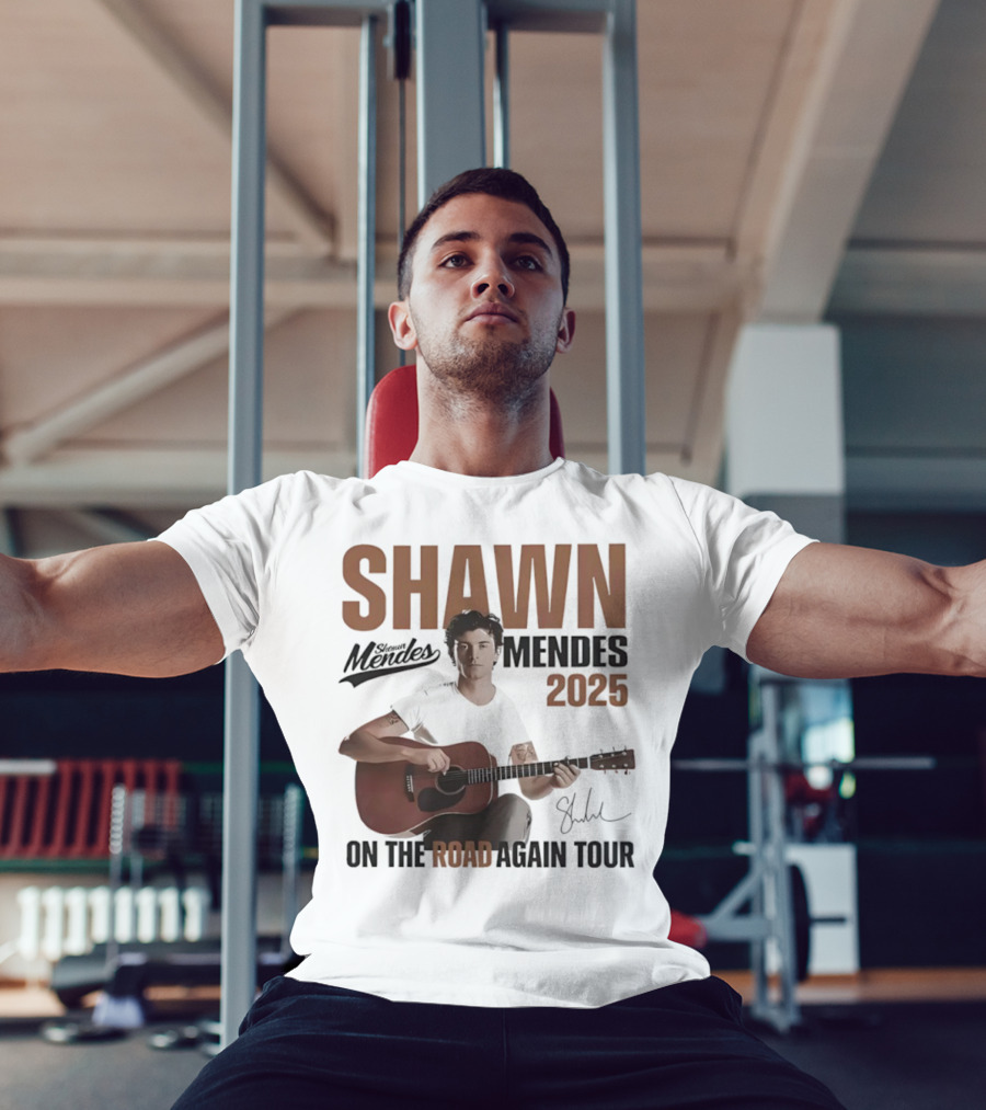 Shawn Mendes 2025 On The Road Again Tour Signature T-Shirt