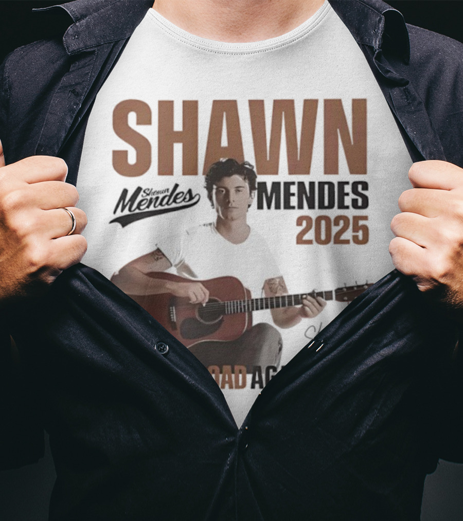 Shawn Mendes 2025 On The Road Again Tour Signature T-Shirt