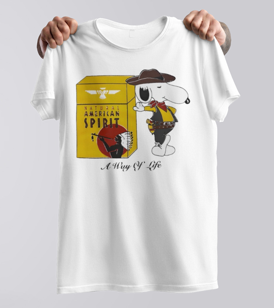 Snoopy Cowboy Natural American Spirit A Way Of Life T-Shirt