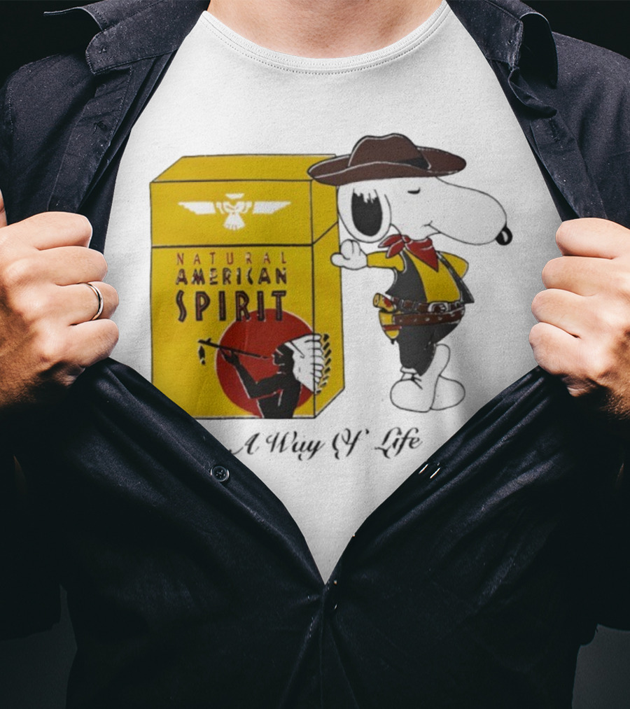 Snoopy Cowboy Natural American Spirit A Way Of Life T-Shirt