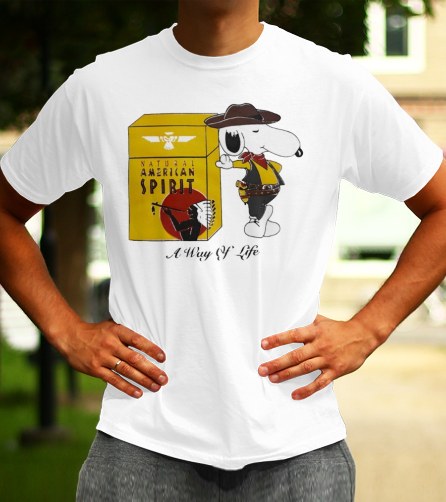 Snoopy Cowboy Natural American Spirit A Way Of Life T-Shirt
