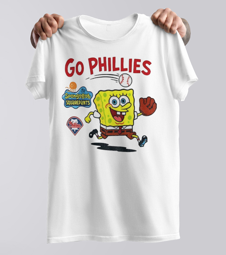 Go Phillies Spongebob Squarepants Philadelphia MLB Baseball 2025 T-Shirt