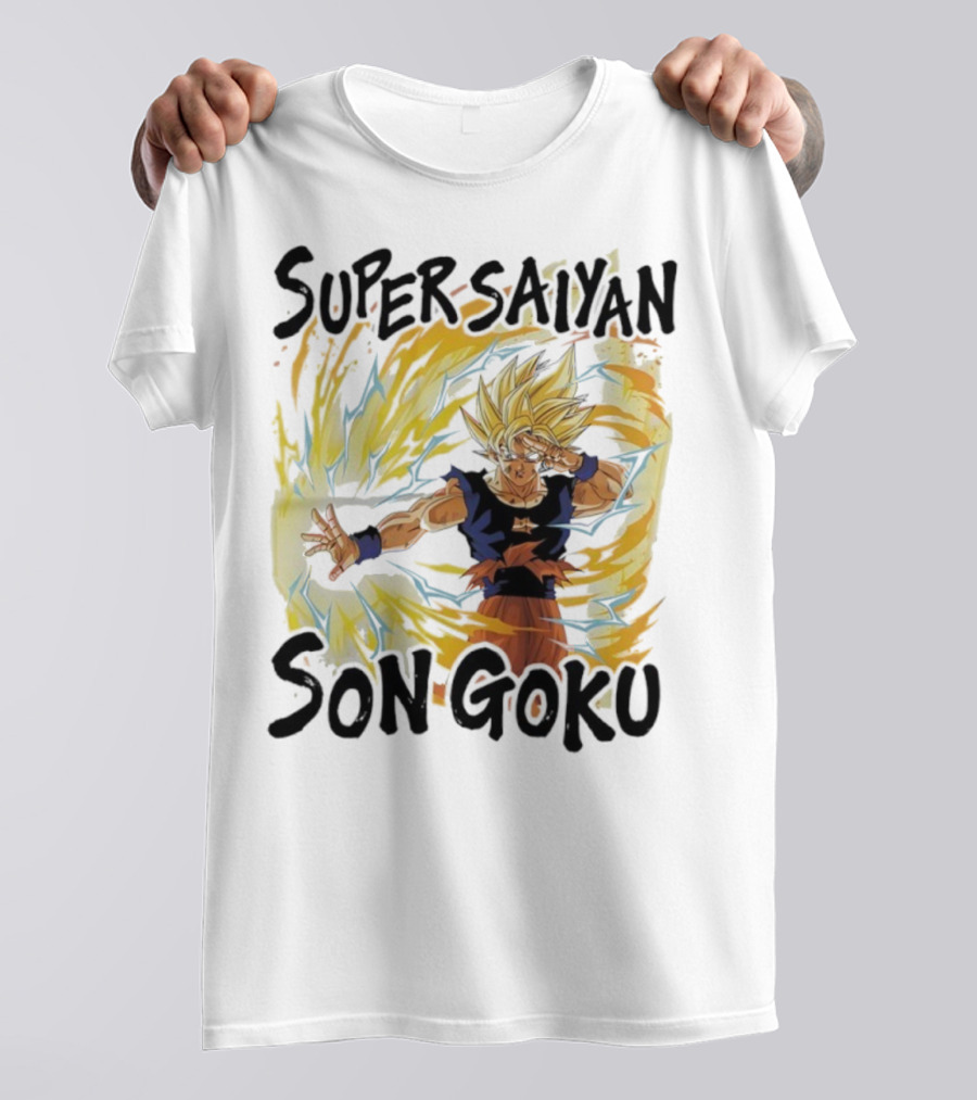 Super Saiyan Son Goku Dragon Ball Z Power Burst Aura Icon T-Shirt