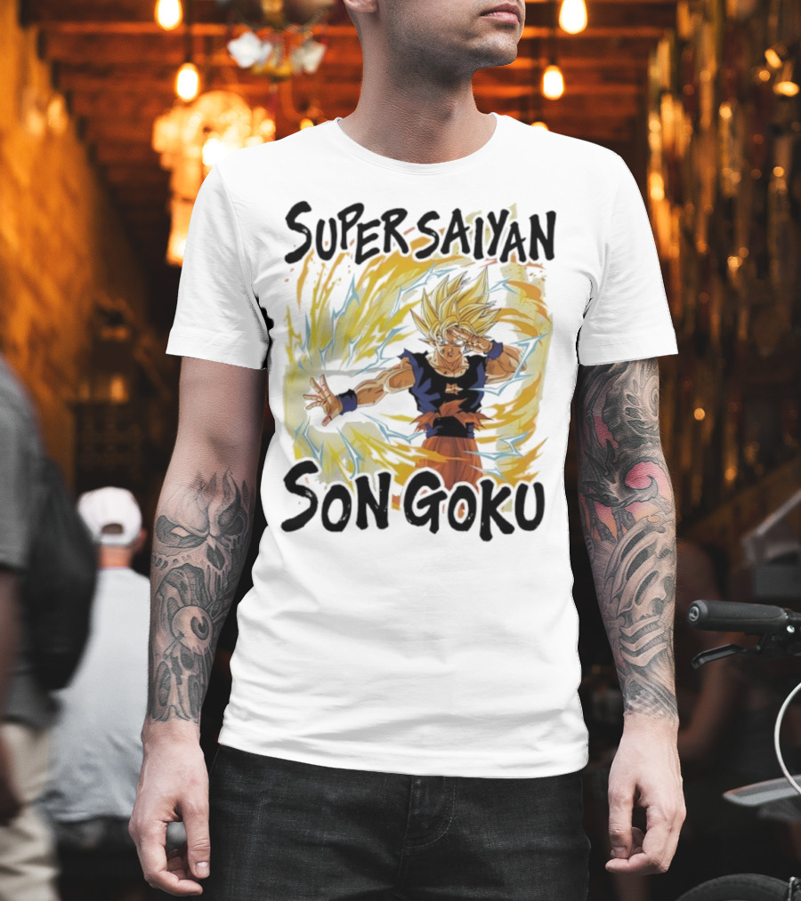 Super Saiyan Son Goku Dragon Ball Z Power Burst Aura Icon T-Shirt