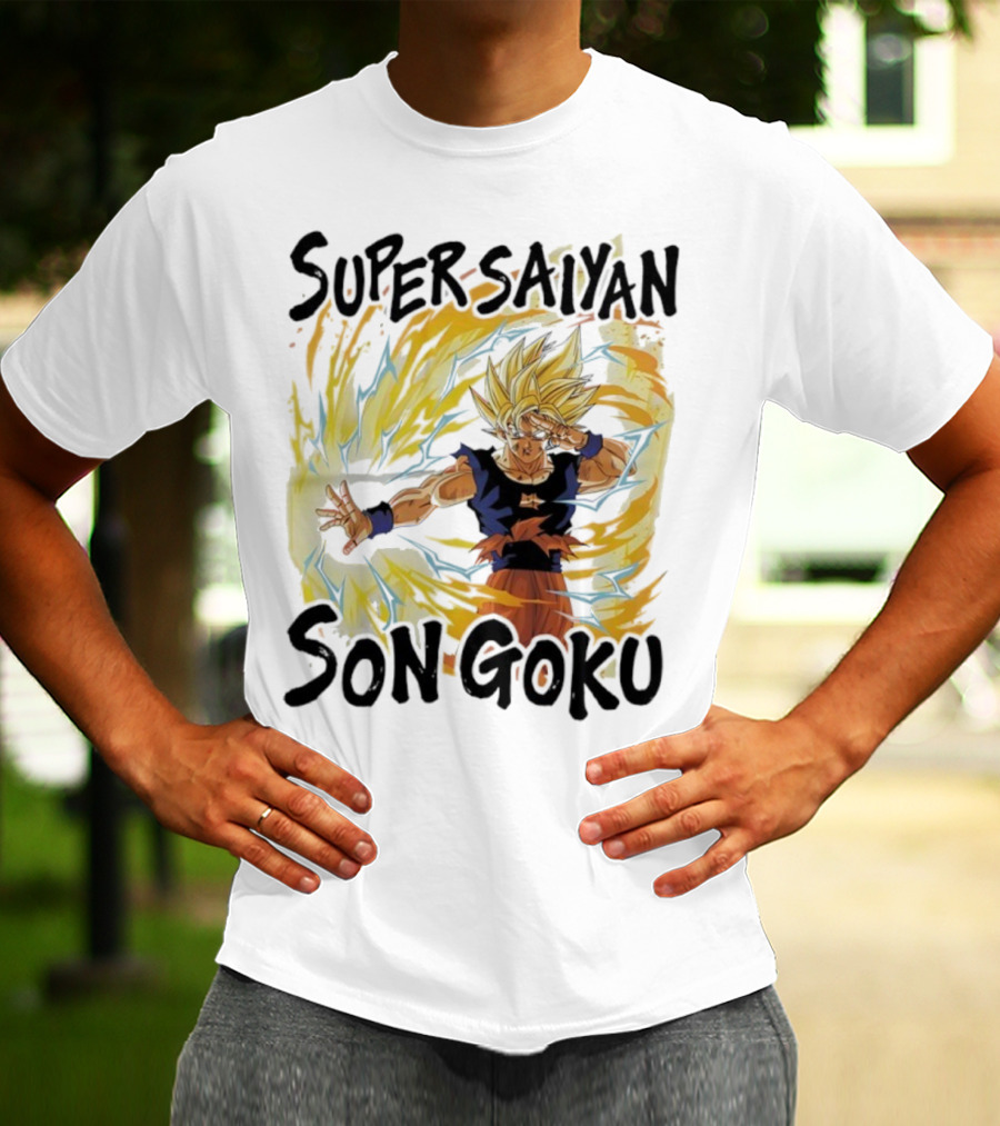Super Saiyan Son Goku Dragon Ball Z Power Burst Aura Icon T-Shirt