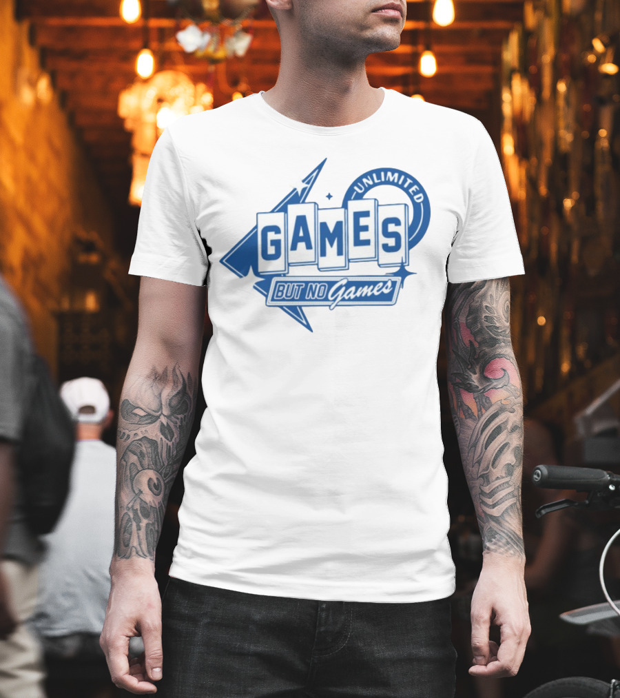 Unlimited Games But No Games Retro Style Gaming Aesthetic T-Shirt