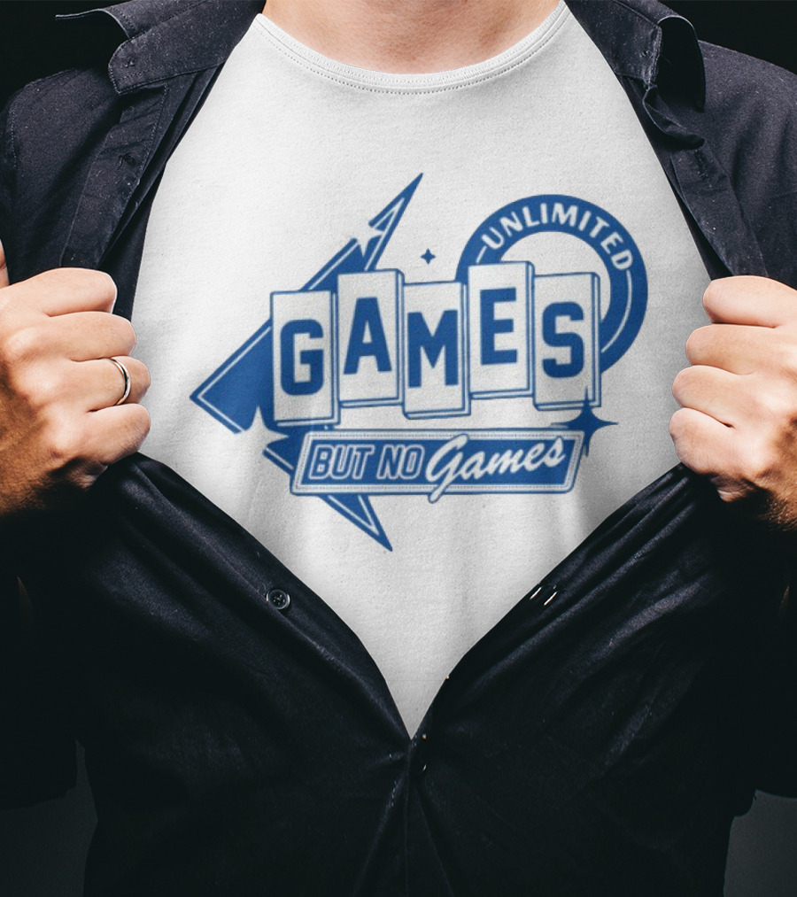 Unlimited Games But No Games Retro Style Gaming Aesthetic T-Shirt