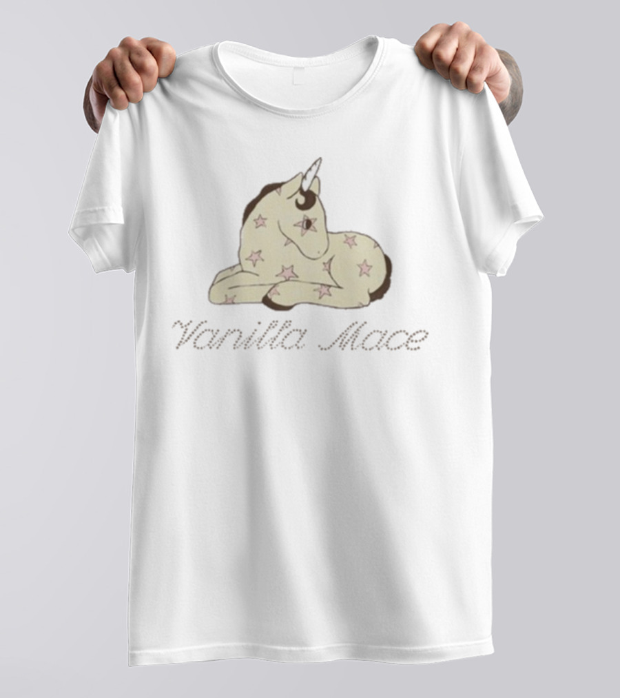 Vanilla Mace Starry Unicorn Design T-Shirt