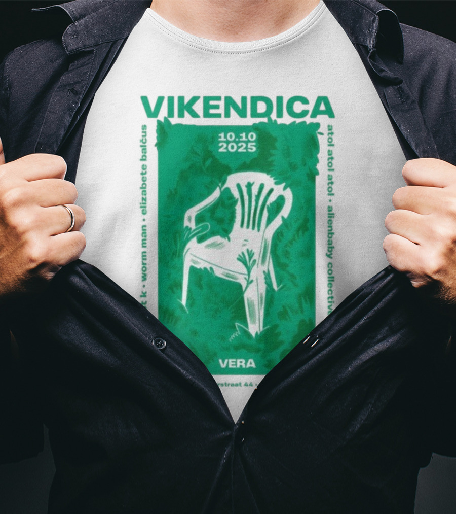 Vikendica 10.10.2025 Vera Chair Illustration In Greenery T-Shirt