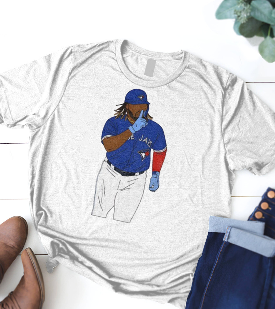 Vladimir Guerrero Jr Shhh Gesture Toronto Blue Jays Player Iconic Pose T-Shirt