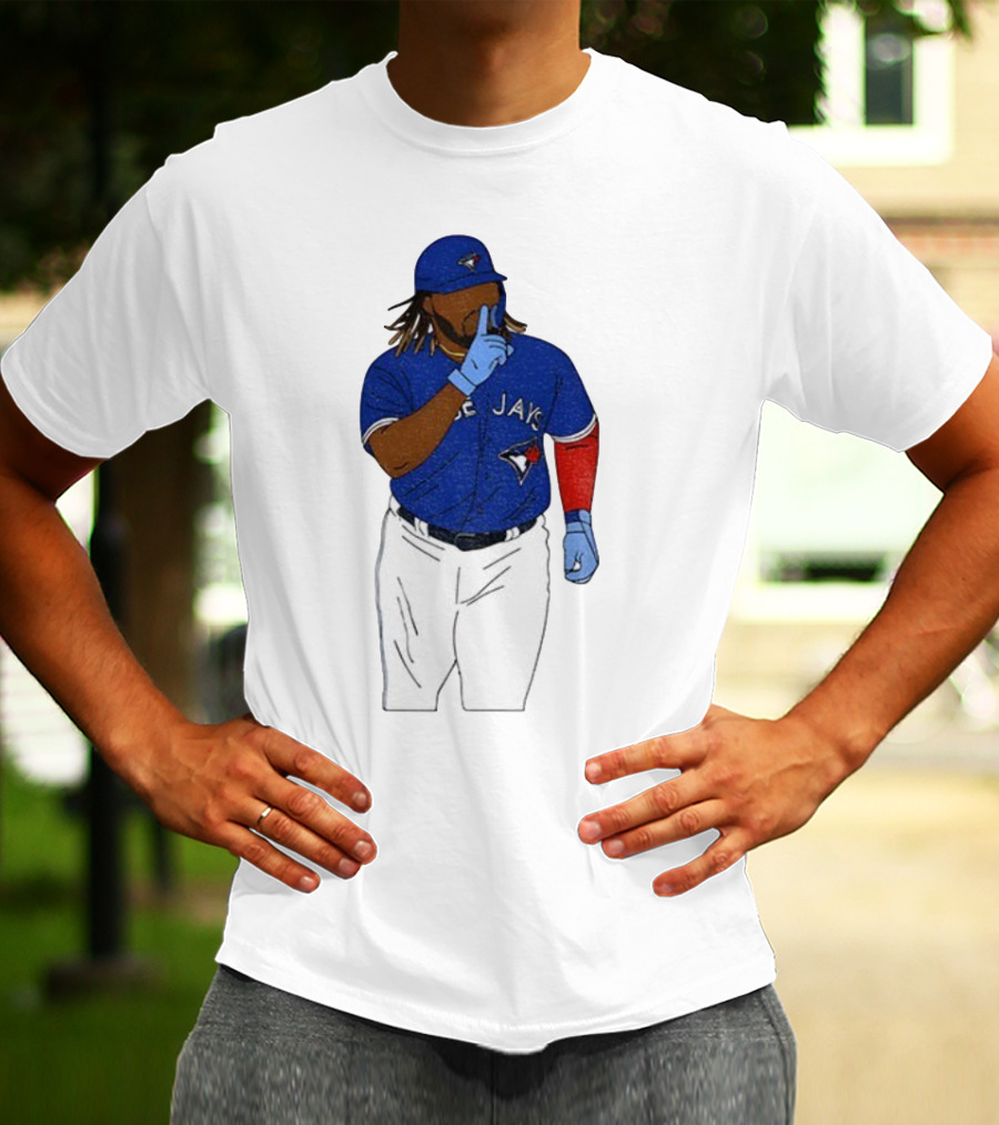 Vladimir Guerrero Jr Shhh Gesture Toronto Blue Jays Player Iconic Pose T-Shirt