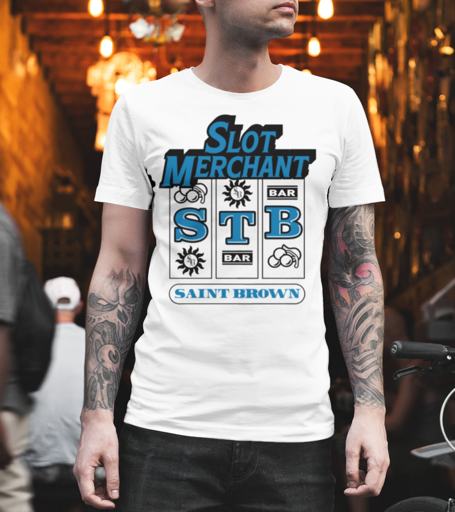 Slot Merchant STB Saint Brown Slot Machine T-Shirt