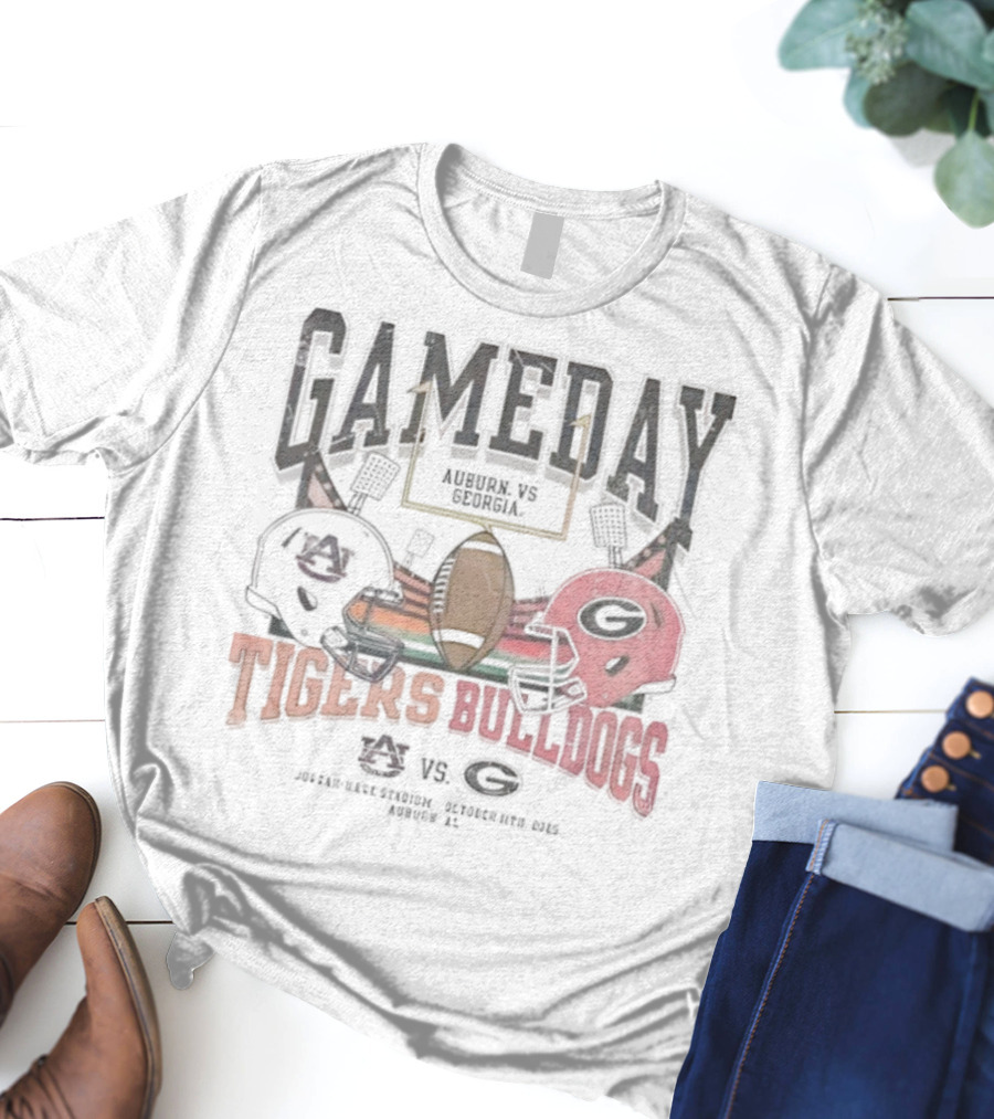 Gameday Auburn Tigers Vs Georgia Bulldogs Jordan-Hare Stadium September 27 2025 T-Shirt