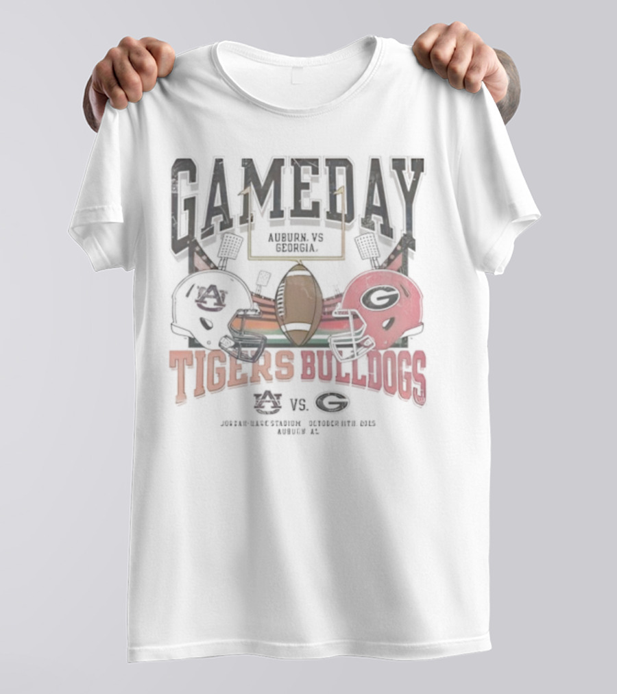 Gameday Auburn Tigers Vs Georgia Bulldogs Jordan-Hare Stadium September 27 2025 T-Shirt