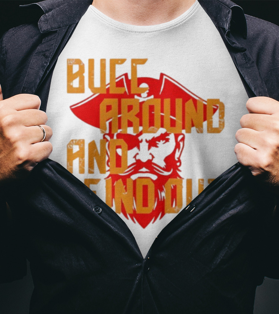 Bucc Around And Find Out Vintage Buccaneer Head Retro Style T-Shirt
