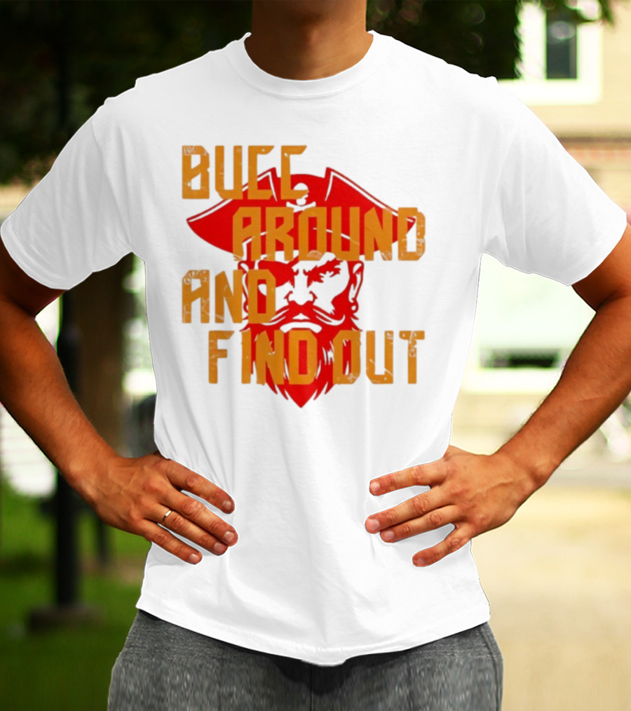 Bucc Around And Find Out Vintage Buccaneer Head Retro Style T-Shirt
