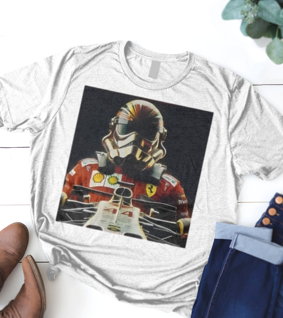 George Lucas Stormtrooper Formula 1 Ferrari Shell Petronas Mercedes Racing 44 T-Shirt