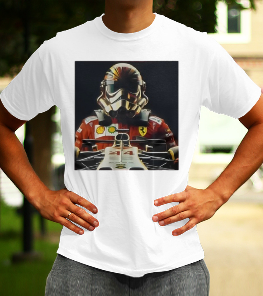 George Lucas Stormtrooper Formula 1 Ferrari Shell Petronas Mercedes Racing 44 T-Shirt