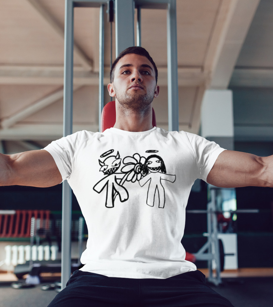 I Believe In You Angel And Devil Drawing T-Shirt