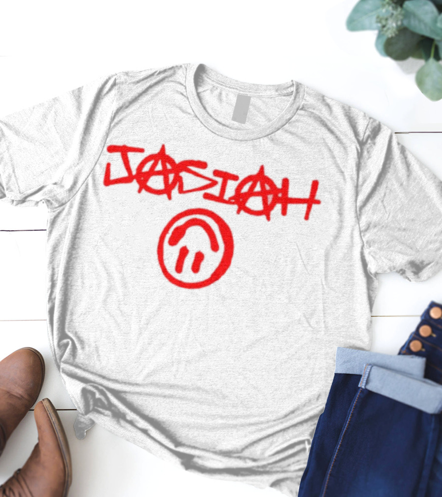 Jasiah Classic With Graffiti Style And Smiley Face T-Shirt