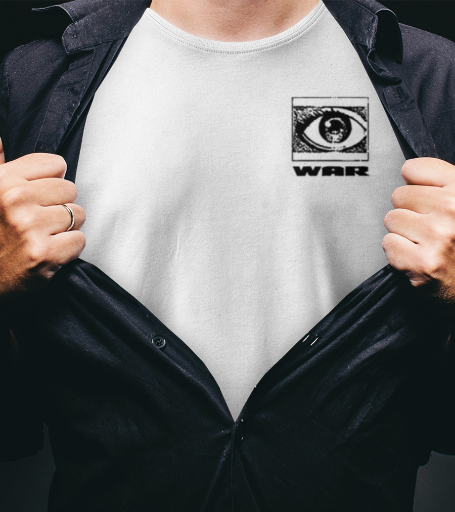 Jasiah War Anime Eye Sketch With Japanese Kanji T-Shirt