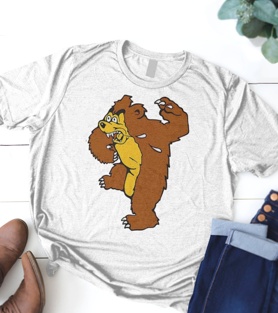 Montana Grizzlies Retro Monety Mascot Bear T-Shirt