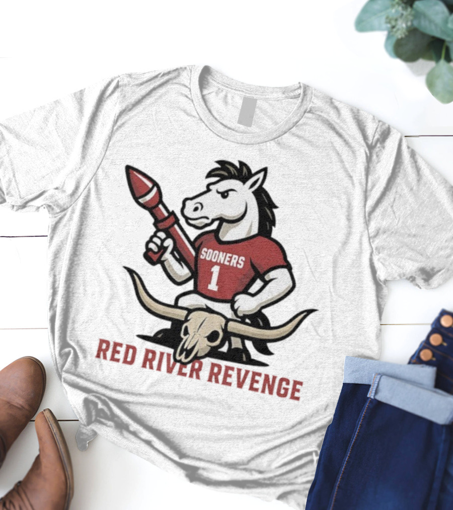 Red River Revenge Sooners Mascot College Game Day Football Rivalry T-Shirt