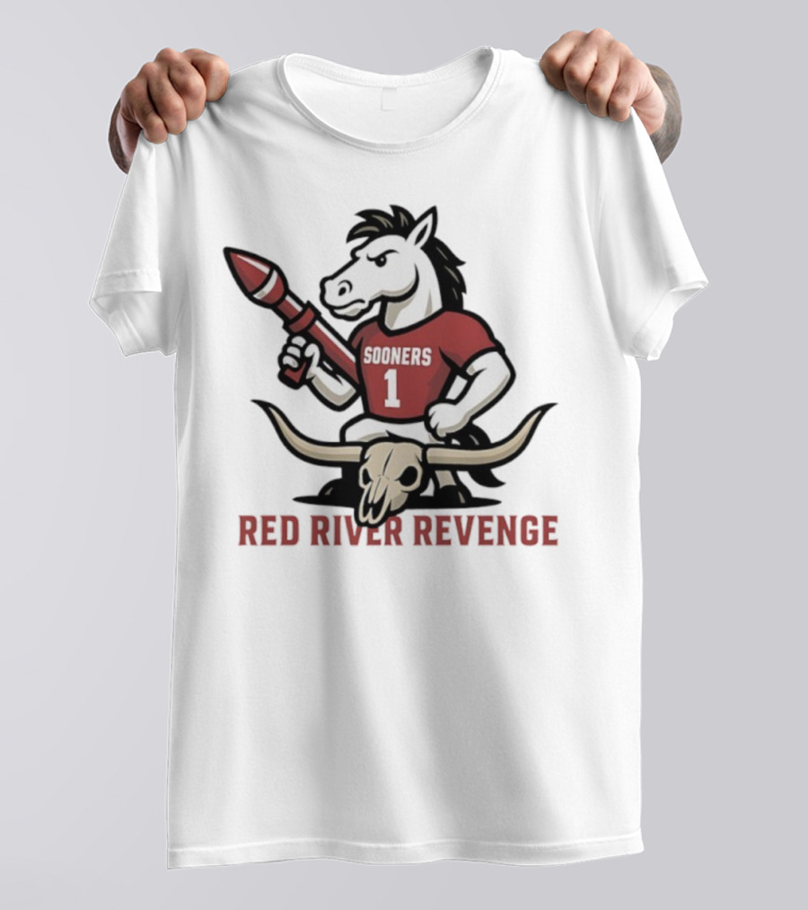 Red River Revenge Sooners Mascot College Game Day Football Rivalry T-Shirt