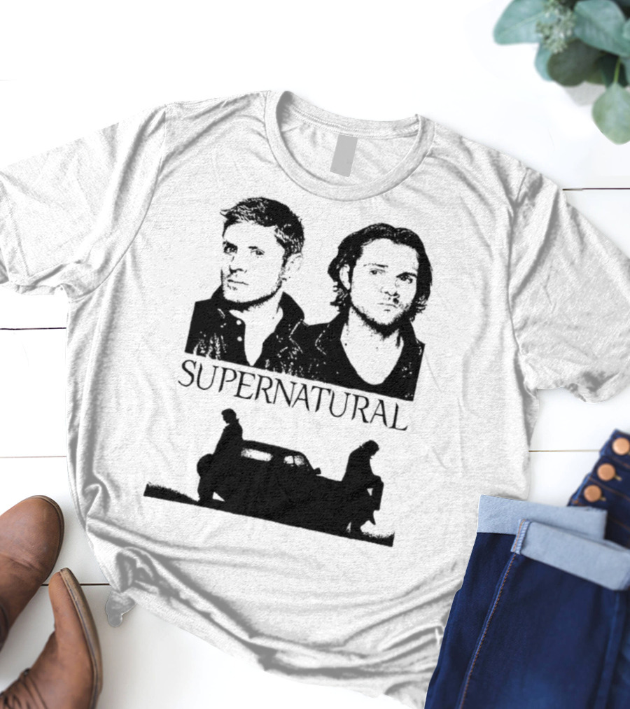 Sam And Dean Winchester Supernatural Impala Duo T-Shirt