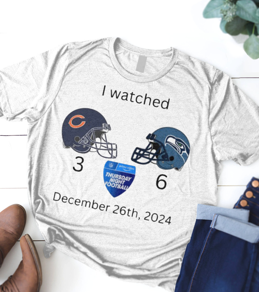 Prime Video Thursday Night Football December 26th 2024 Bears Vs Seahawks T-Shirt