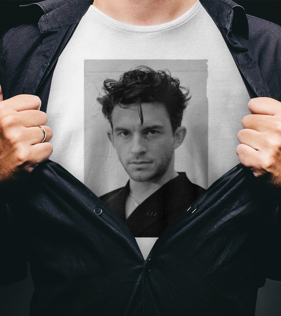 Jonathan Bailey Black And White Photography Portrait T-Shirt