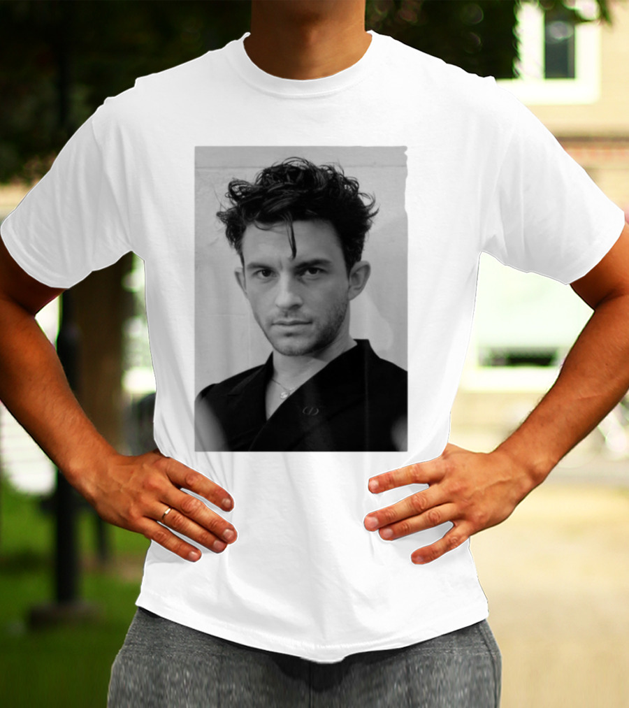 Jonathan Bailey Black And White Photography Portrait T-Shirt