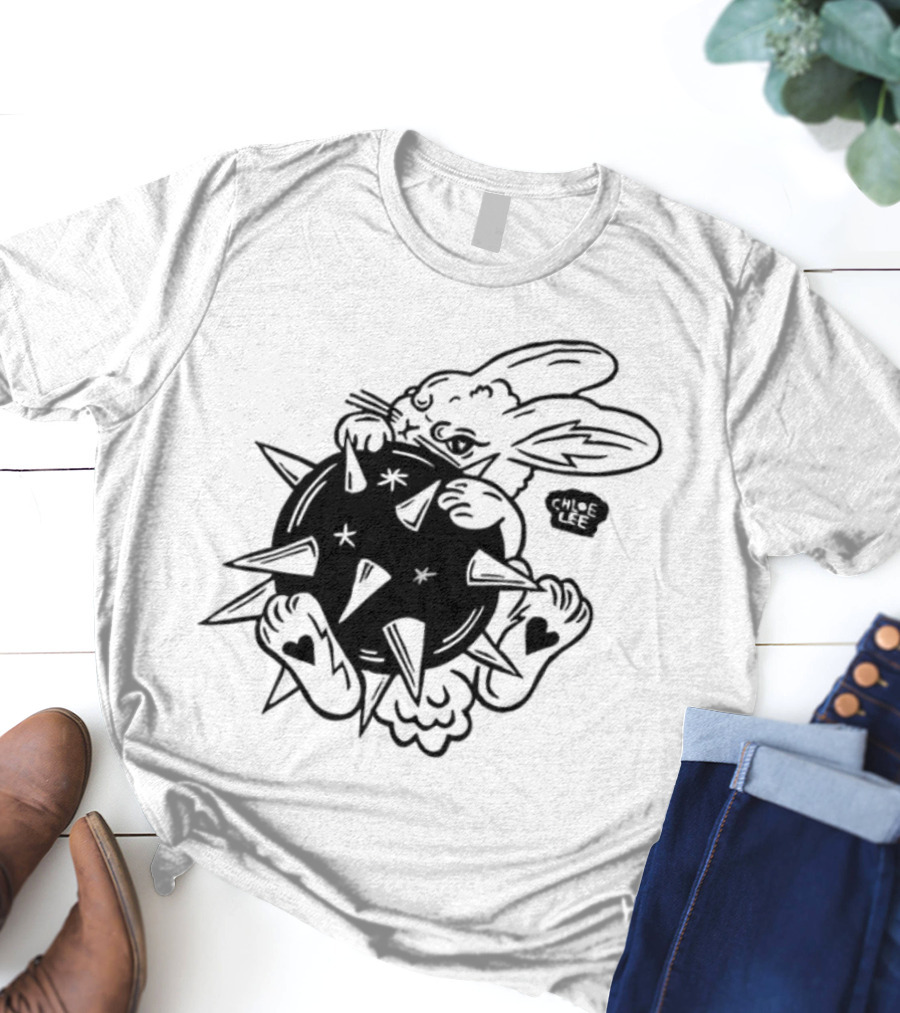 Morningstar Bunny Spiked Star Rabbit Design T-Shirt