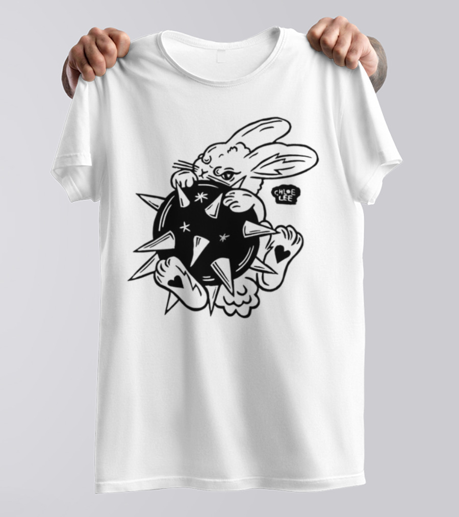 Morningstar Bunny Spiked Star Rabbit Design T-Shirt